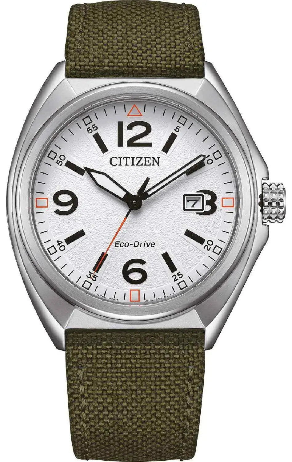 Citizen AW1571-09A Eco-Drive Green Fabric Strap