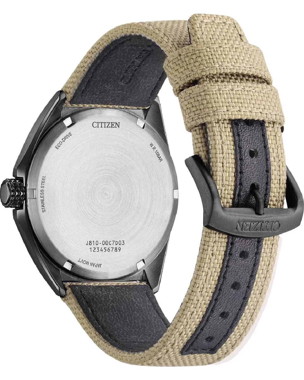 Citizen AW1575-08E Eco-Drive Beige Fabric Strap