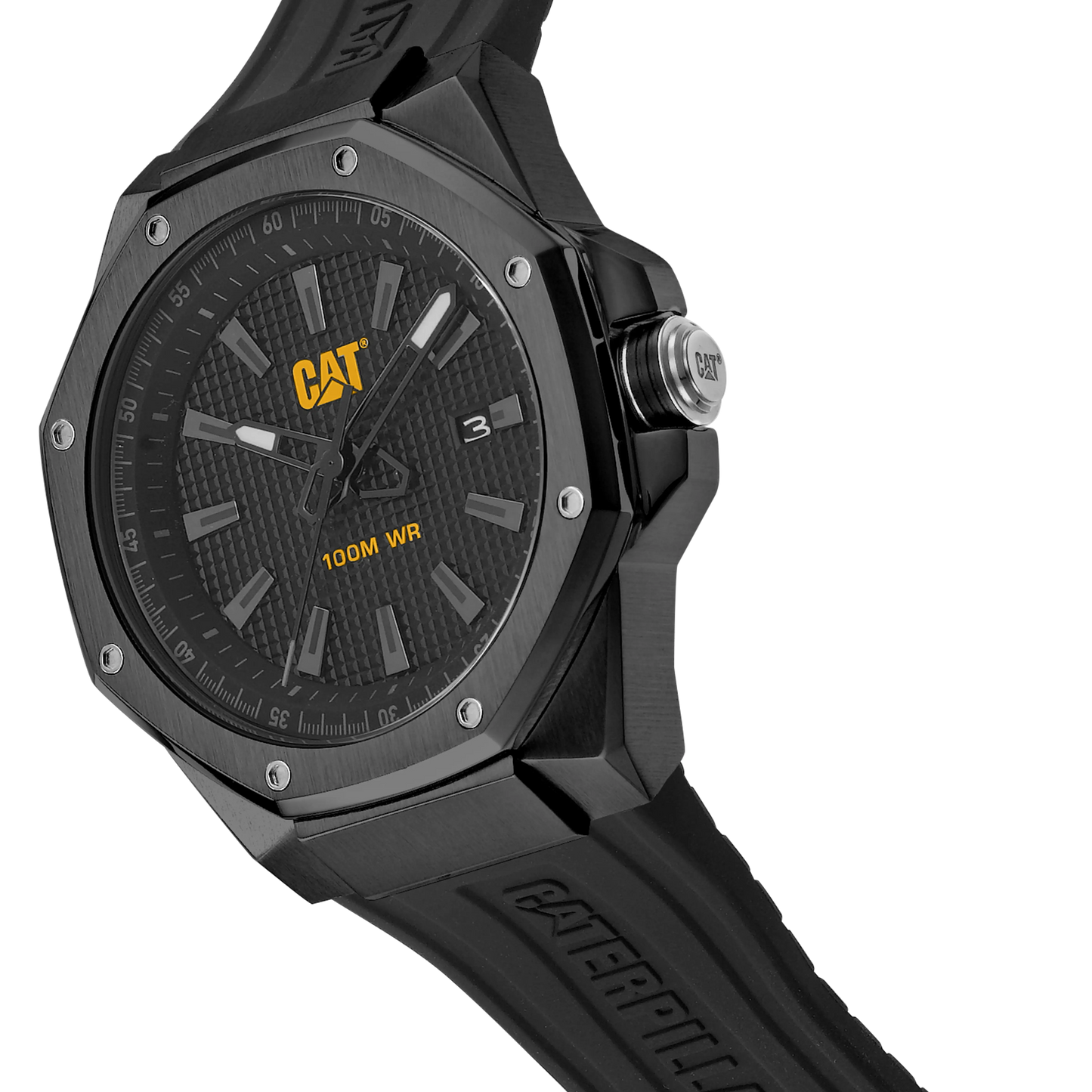 CATERPILLAR AW16121121 Hexline Black Silicon Strap