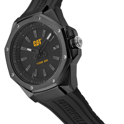 CATERPILLAR AW16121121 Hexline Black Silicon Strap
