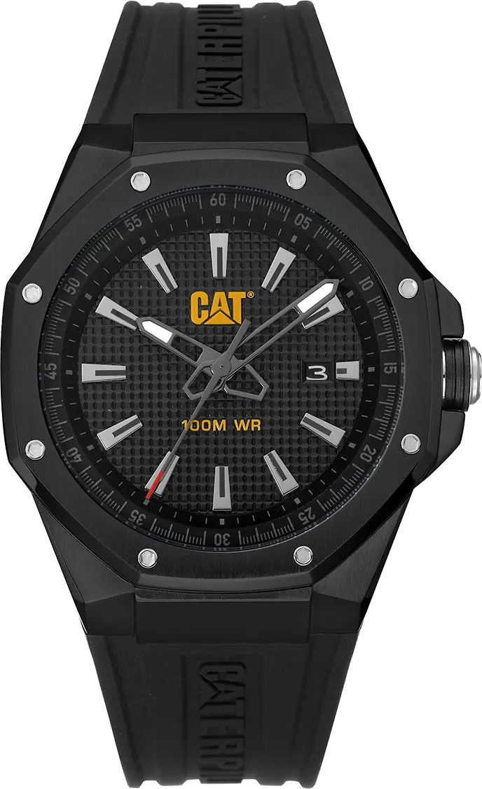 CATERPILLAR AW16121121 Hexline Black Silicon Strap