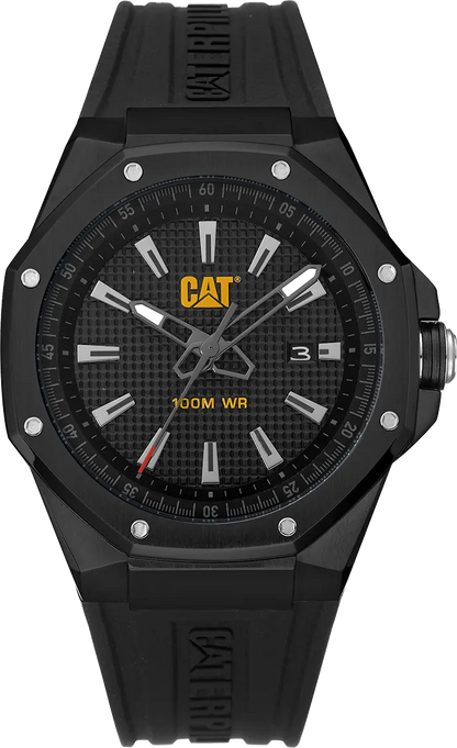 CATERPILLAR AW16121121 Hexline Black Silicon Strap