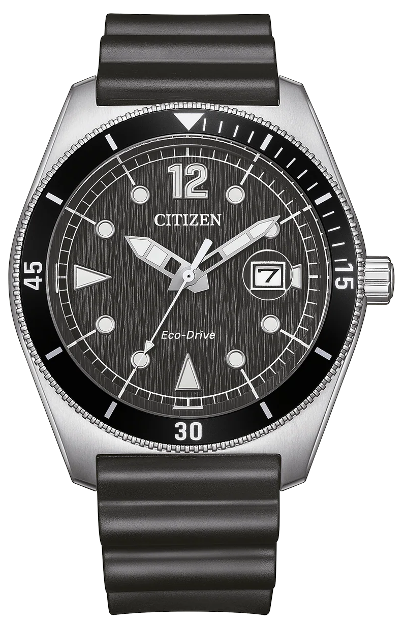 Citizen AW1889-00E Eco-Drive Black Rubber Strap
