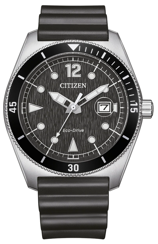 Citizen AW1889-00E Eco-Drive Black Rubber Strap
