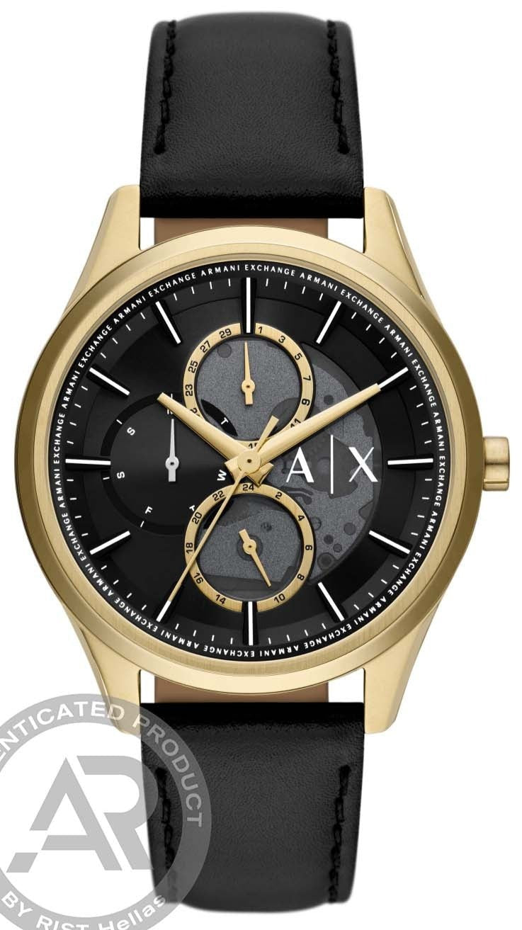 Armani Exchange AX1876 Dante Black Leather Strap