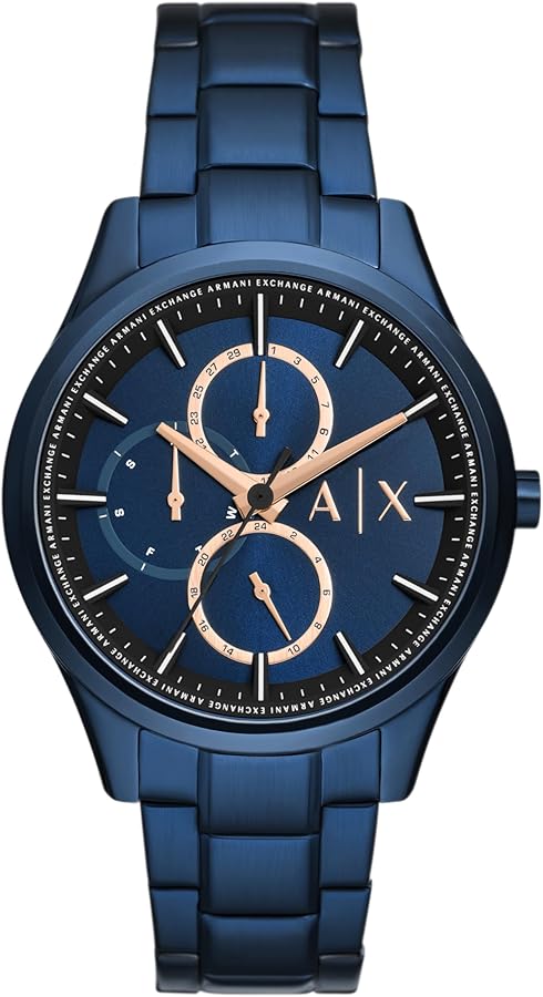 Armani Exchange AX1881 Dante Blue Stainless Steel Bracelet