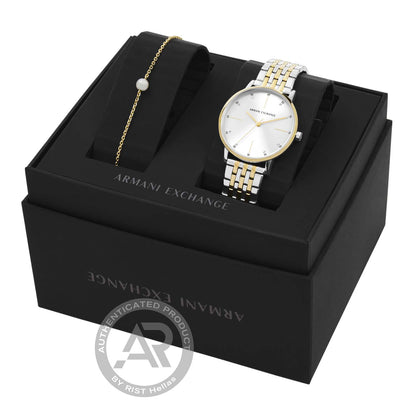 Armani Exchange AX7156SET Lola Two Tone Stainless Steel Bracelet Box Set