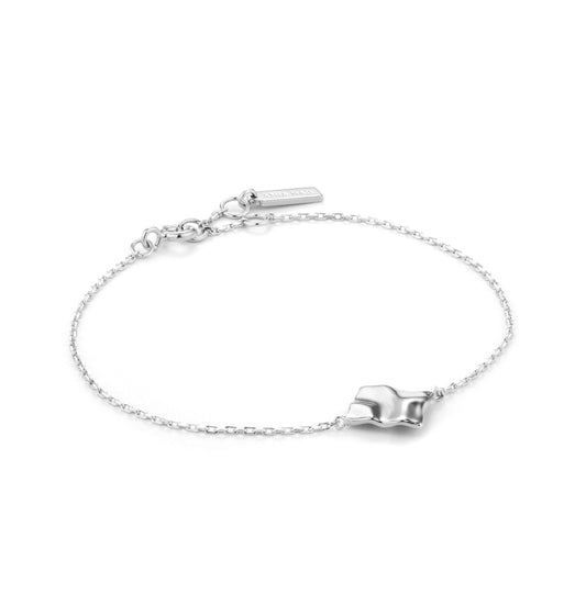 Ania Haie B017-02H Βραχιόλι Crush Square από Επιπλατινωμένο Ασήμι