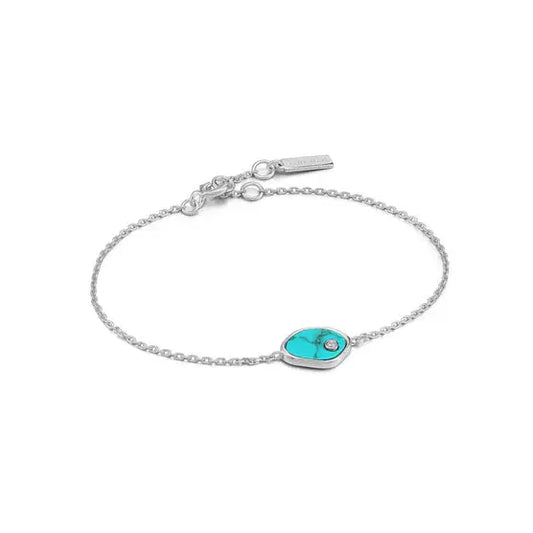 Ania Haie B027-01H Βραχιόλι Turquoise Tidal από Επιπλατινωμένο Ασήμι