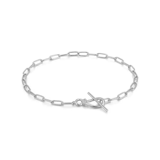 Ania Haie B029-01H Βραχιόλι Knot T Bar από Επιπλατινωμένο Ασήμι