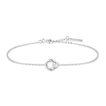 Ania Haie B058-03H Βραχιόλι Hoop Freshwater Pearl από Επιπλατινωμένο Ασήμι