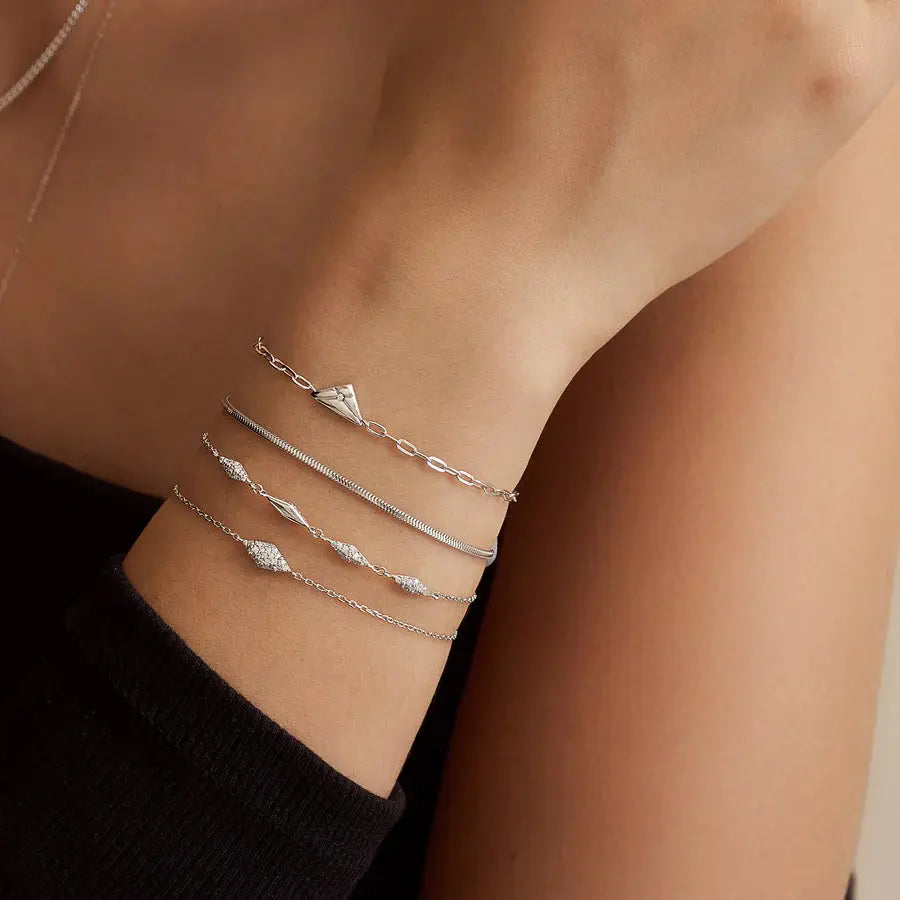 Ania Haie B061-04H Βραχιόλι Multi Sparkle από Επιπλατινωμένο Ασήμι
