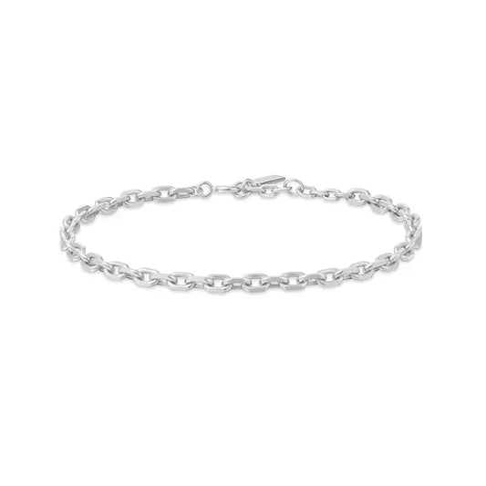Ania Haie B062-03H Βραχιόλι Medium Chain από Επιπλατινωμένο Ασήμι