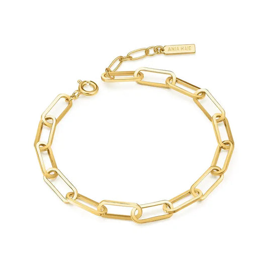 Ania Haie B062-04G Βραχιόλι Bold Chunky Chain από Επιχρυσωμένο Ασήμι