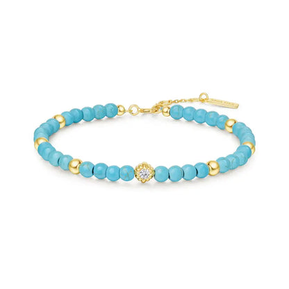 Ania Haie B063-04G Βραχιόλι Turquoise από Επιχρυσωμένο Ασήμι