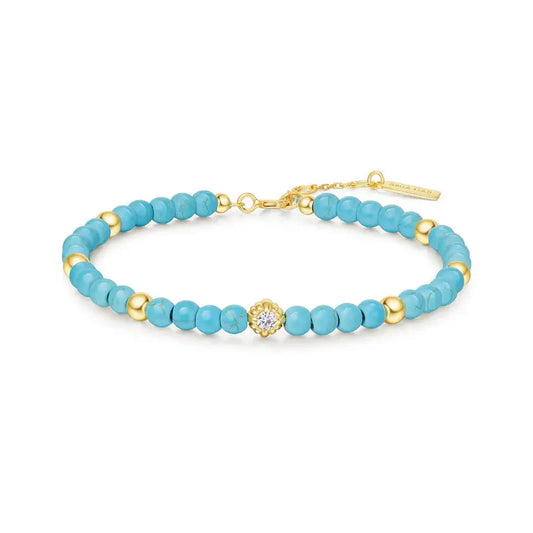 Ania Haie B063-04G Βραχιόλι Turquoise από Επιχρυσωμένο Ασήμι