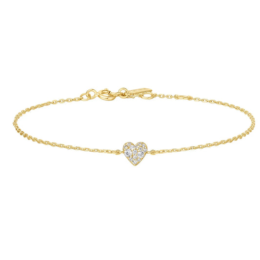 Ania Haie B064-01G Βραχιόλι Sweetheart Pavé από Επιχρυσωμένο Ασήμι