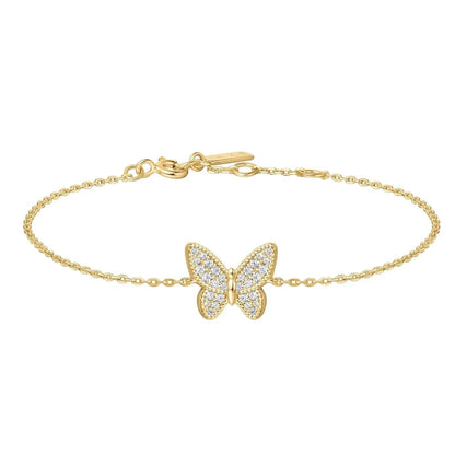 Ania Haie B064-02G Βραχιόλι Butterfly Pave από Επιχρυσωμένο Ασήμι