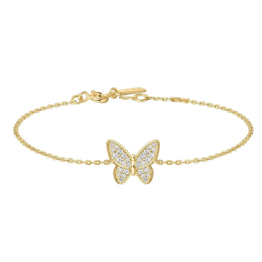 Ania Haie B064-02G Βραχιόλι Butterfly Pave από Επιχρυσωμένο Ασήμι
