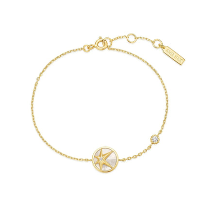 Ania Haie B065-02G Βραχιόλι Star Mother Of Pearl από Επιχρυσωμένο Ασήμι