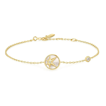 Ania Haie B065-02G Βραχιόλι Star Mother Of Pearl από Επιχρυσωμένο Ασήμι