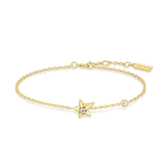 Ania Haie B066-04G Βραχιόλι Sparkling Star από Επιχρυσωμένο Ασήμι
