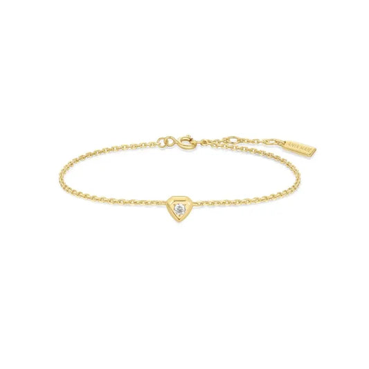 Ania Haie B067-01G Βραχιόλι Sparkling Tiny Shield από Επιχρυσωμένο Ασήμι