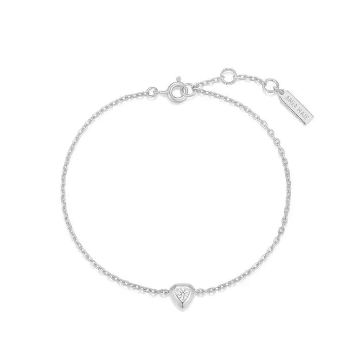 Ania Haie B067-01H Βραχιόλι Sparkling Tiny Shield από Επιπλατινωμένο Ασήμι