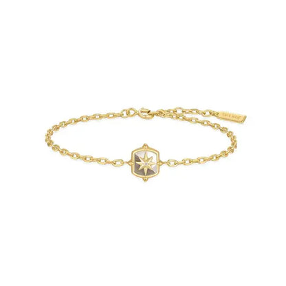 Ania Haie B067-03G Βραχιόλι Mother Of Pearl Star από Επιχρυσωμένο Ασήμι