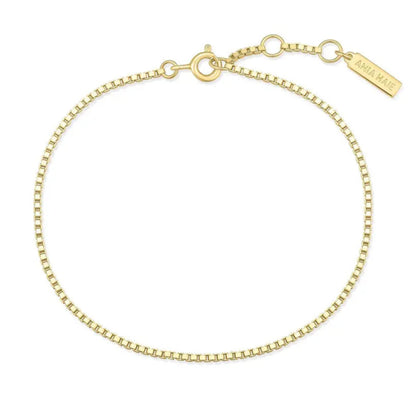 Ania Haie B068-01G Βραχιόλι Box Chain από Επιχρυσωμένο Ασήμι