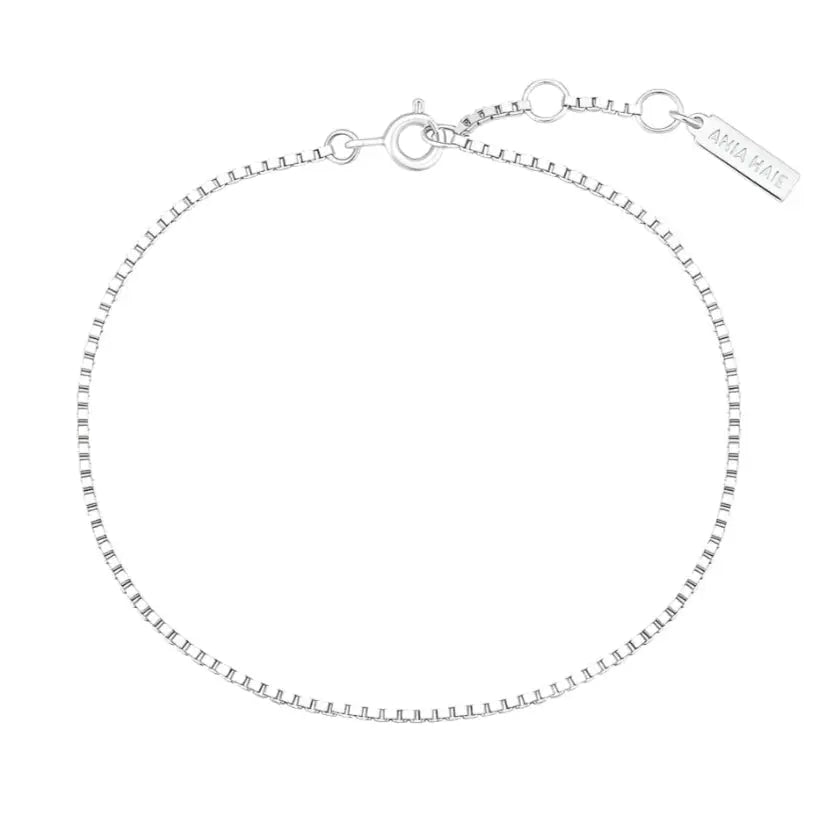 Ania Haie B068-01H Βραχιόλι Box Chain από Επιπλατινωμένο Ασήμι