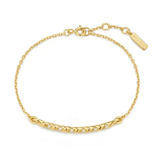 Ania Haie B072-02G Βραχιόλι Twisted Bar από Επιχρυσωμένο Ασήμι
