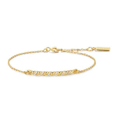 Ania Haie B072-02G Βραχιόλι Twisted Bar από Επιχρυσωμένο Ασήμι