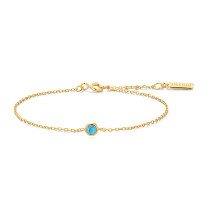 Ania Haie B073-01G Βραχιόλι Turquoise από Επιχρυσωμένο Ασήμι