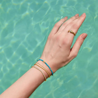 Ania Haie B073-03G Βραχιόλι Turquoise από Επιχρυσωμένο Ασήμι