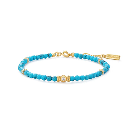 Ania Haie B073-03G Βραχιόλι Turquoise από Επιχρυσωμένο Ασήμι