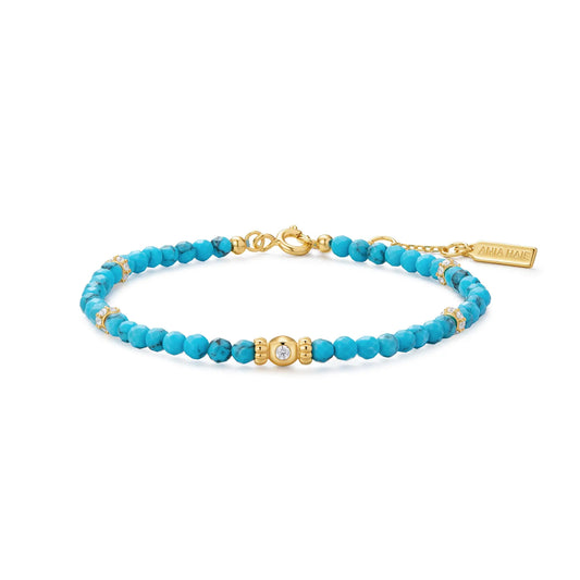 Ania Haie B073-03G Βραχιόλι Turquoise από Επιχρυσωμένο Ασήμι