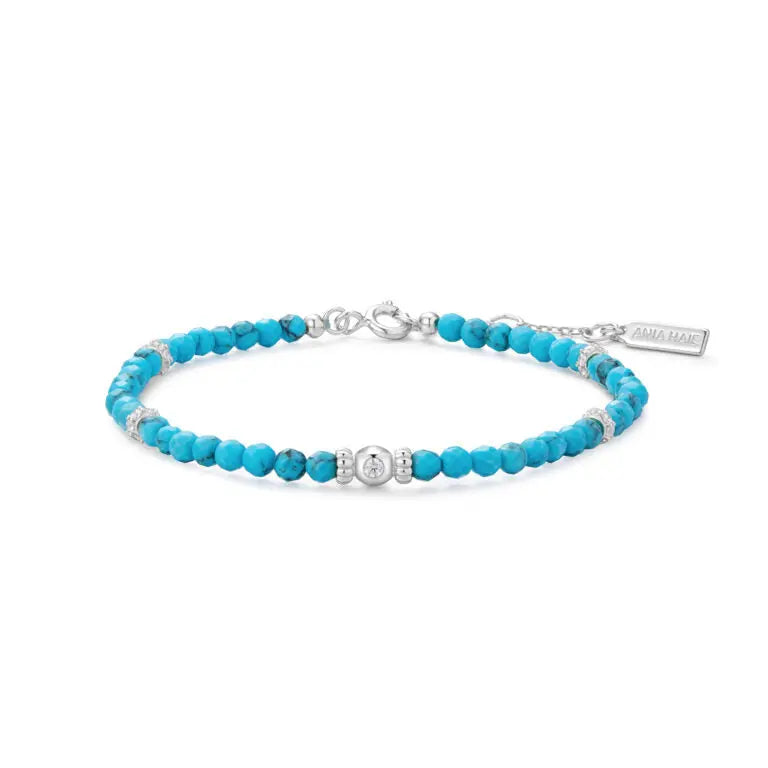 Ania Haie B073-03H Βραχιόλι Turquoise από Επιπλατινωμένο Ασήμι
