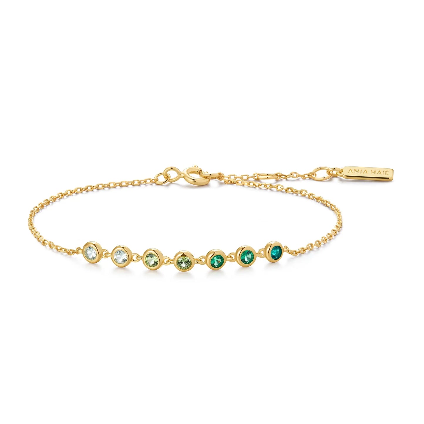 Ania Haie B073-04G Βραχιόλι Green Bezel από Επιχρυσωμένο Ασήμι