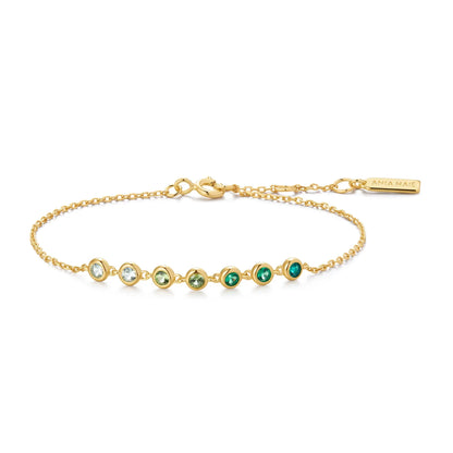 Ania Haie B073-04G Βραχιόλι Green Bezel από Επιχρυσωμένο Ασήμι