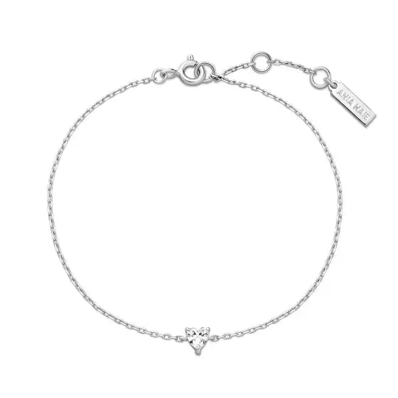 Ania Haie B074-01H Βραχιόλι Sparkle Heart από Επιπλατινωμένο Ασήμι