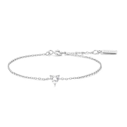 Ania Haie B074-01H Βραχιόλι Sparkle Heart από Επιπλατινωμένο Ασήμι