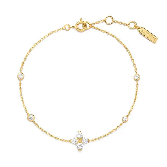Ania Haie B074-04G Βραχιόλι Lucky Clover από Επιχρυσωμένο Ασήμι