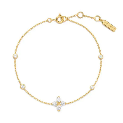 Ania Haie B074-04G Βραχιόλι Lucky Clover από Επιχρυσωμένο Ασήμι