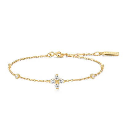 Ania Haie B074-04G Βραχιόλι Lucky Clover από Επιχρυσωμένο Ασήμι