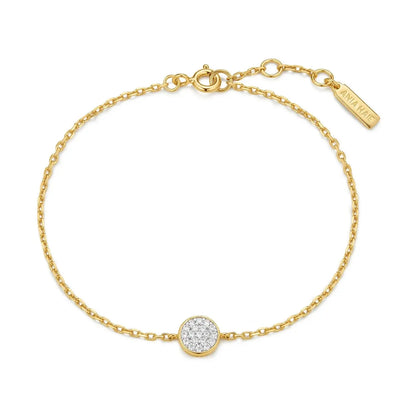 Ania Haie B075-02G Βραχιόλι Pave Disc από Επιχρυσωμένο Ασήμι