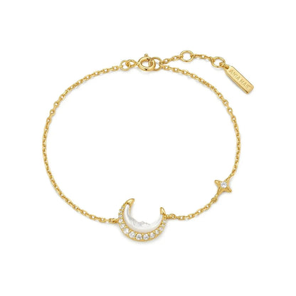 Ania Haie B075-05G Βραχιόλι Mother-Of-Pearl Moon από Επιχρυσωμένο Ασήμι