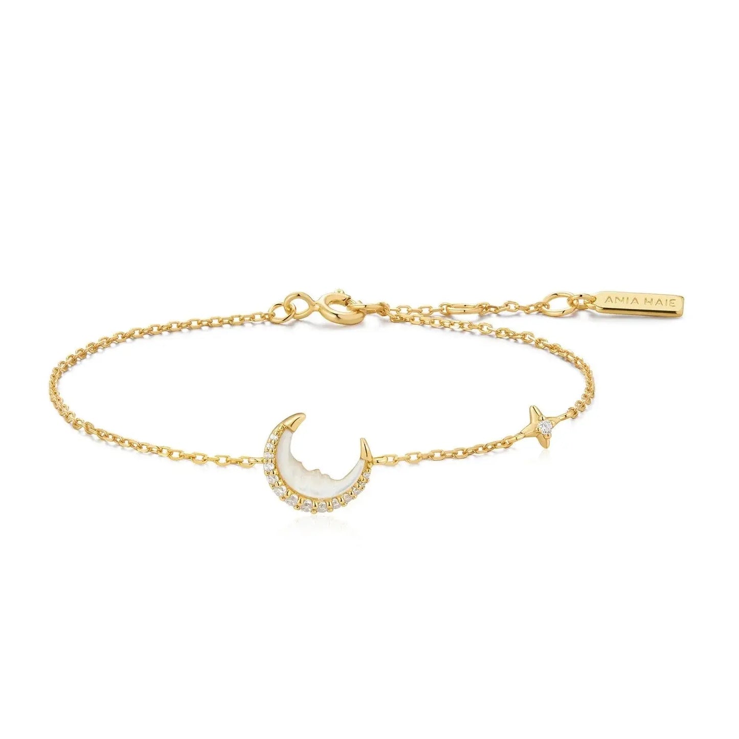 Ania Haie B075-05G Βραχιόλι Mother-Of-Pearl Moon από Επιχρυσωμένο Ασήμι