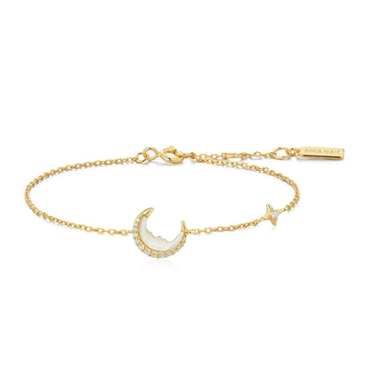Ania Haie B075-05G Βραχιόλι Mother-Of-Pearl Moon από Επιχρυσωμένο Ασήμι