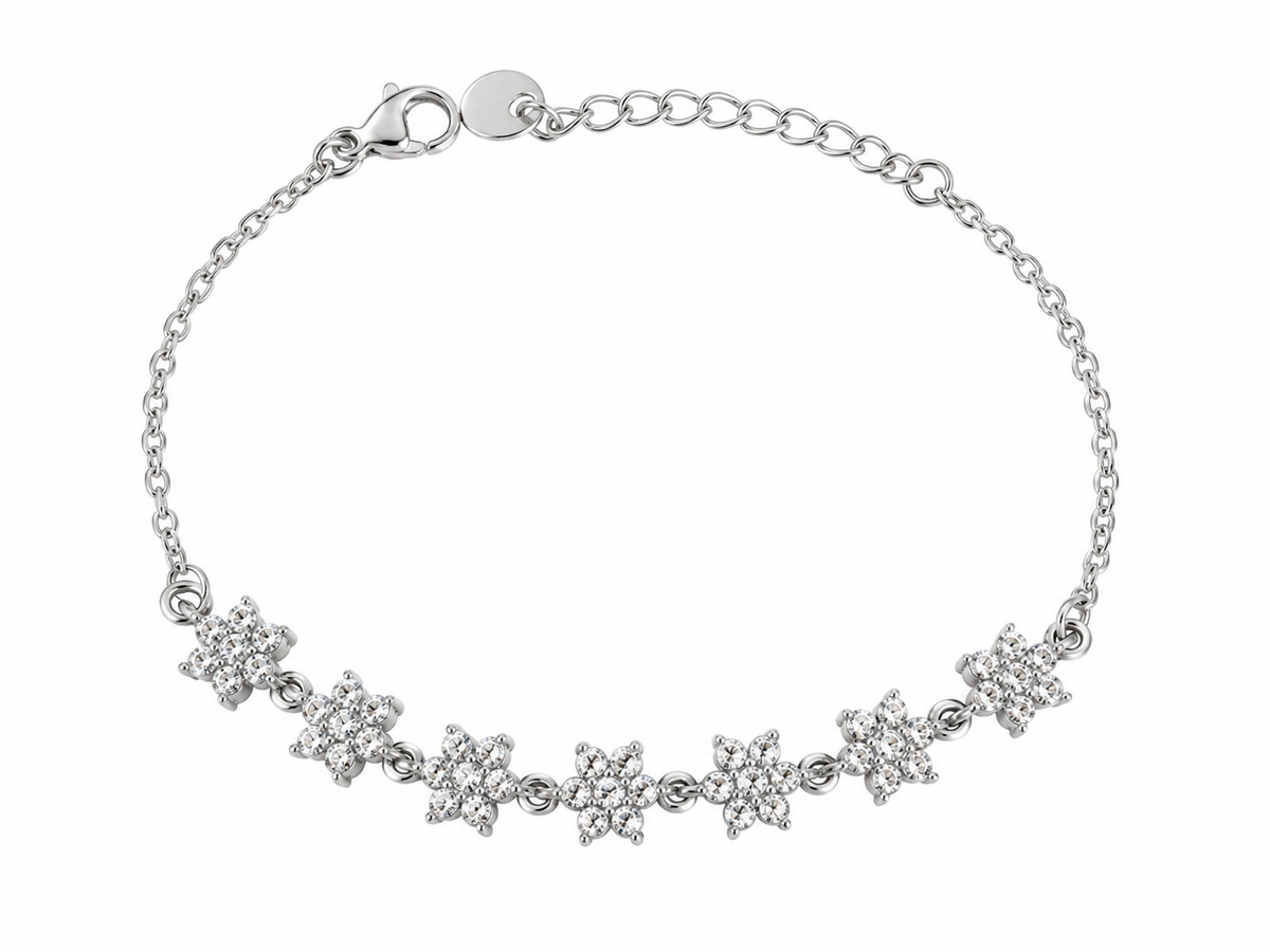 N00965G Riviera Stainless Steel Bracelet with Zirconia